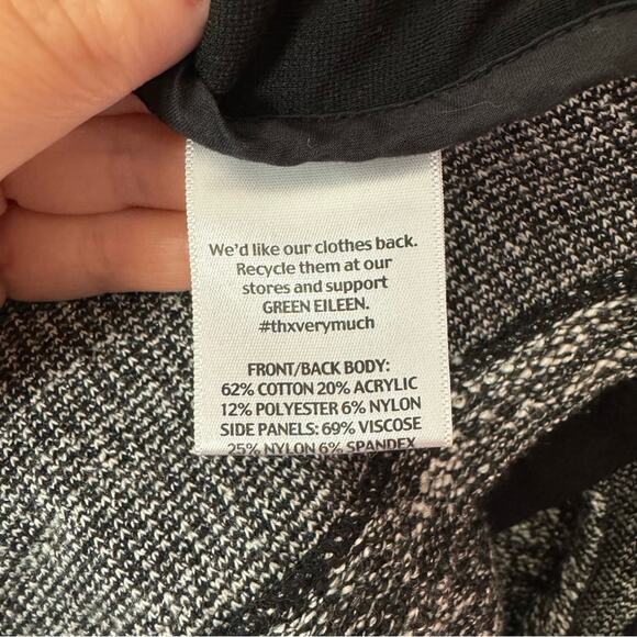 Eileen Fisher Black & White Tweed Panel Sheath Dress Size Large - Picture 7 of 8